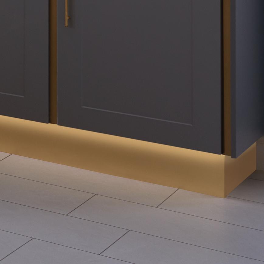 Howdens Brass Straight Plinth 3.0m x 18mm