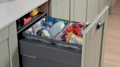 64L Integrated Recycling Bin