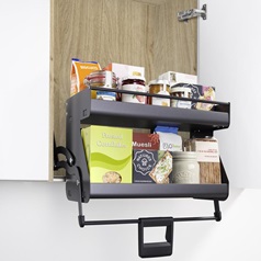 Natural Oak 600 Full Height Pull Down Wall Cabinet