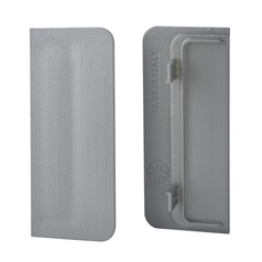Brushed Aluminium Handleless Dishwasher Dwr Profile End Caps (Pair)
