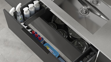 1000mm sink base drawer pack