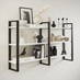 Black framed shelving