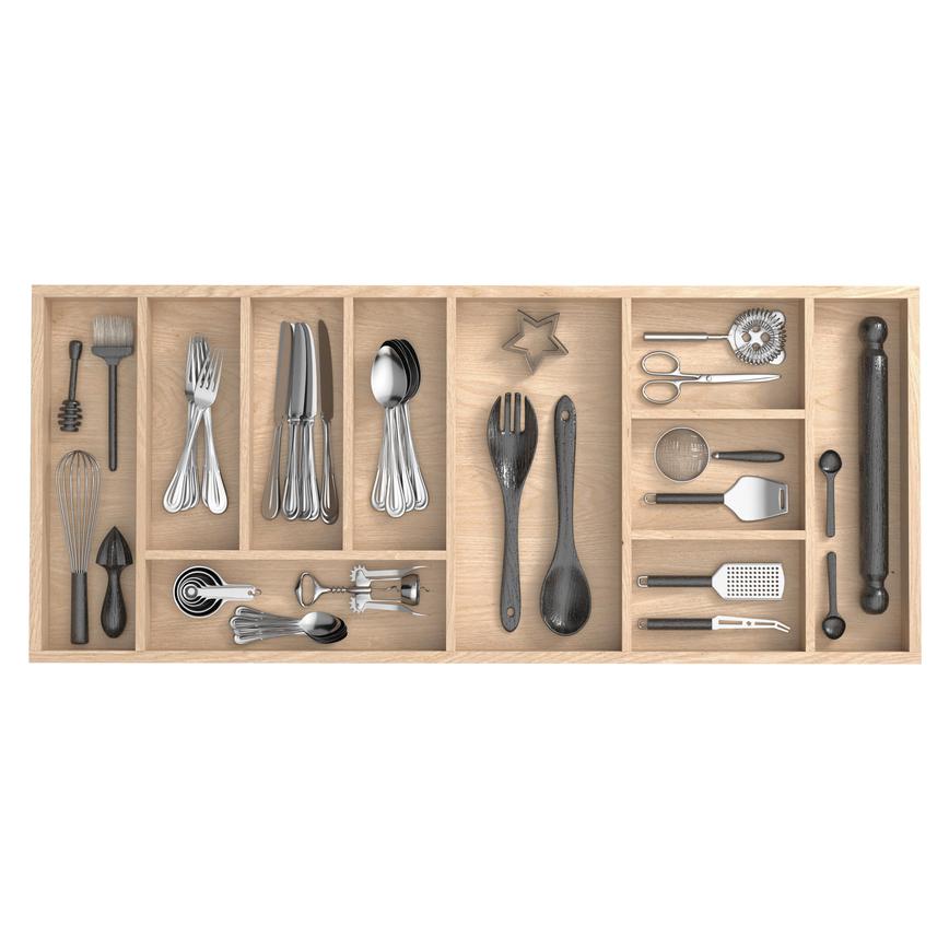 1000mm Classic Oak Cutlery Tray