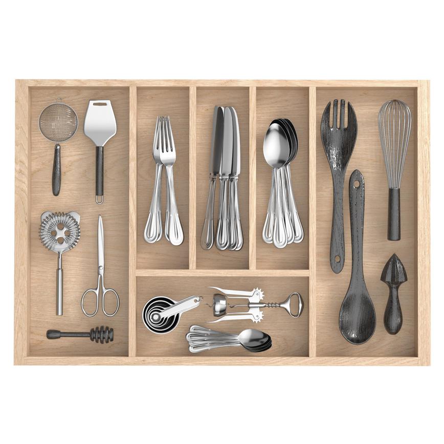 700mm Classic Oak Cutlery Tray