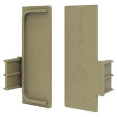 Brass Worktop Profile Handleless End Caps Pair