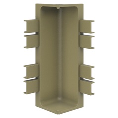 Brass Square Worktop Internal Corner Handleless Profile