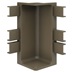 Bronze Square Drawer Internal Corner Handleless Profile