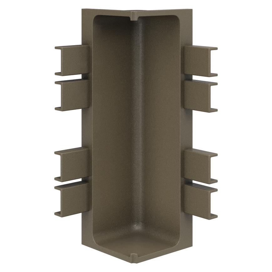 Bronze Square Worktop Internal Corner Handleless Profile