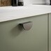 Lunar Brushed Gunmetal Smooth Cup Cupboard Handle 85mm