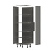 Croft Grey 750 Tall Larder Twr Cabinet Pack 1