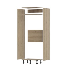 Natural Oak 750 Tall Frdg-Frzr Tower Cabinet