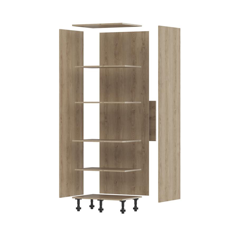 Natural Oak 750 Tall Larder Twr Cabinet Pack 1