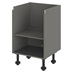 Croft Grey 750mm x 600mm x 575mm Ready Assembled Handleless Sink Base Cabinet