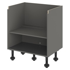 Croft Grey 750mm x 800mm x 575mm Ready Assembled Handleless Sink Base Cabinet