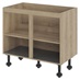 Natural Oak 720mm x 1000mm x 575mm Ready Assembled Sink Base Cabinet