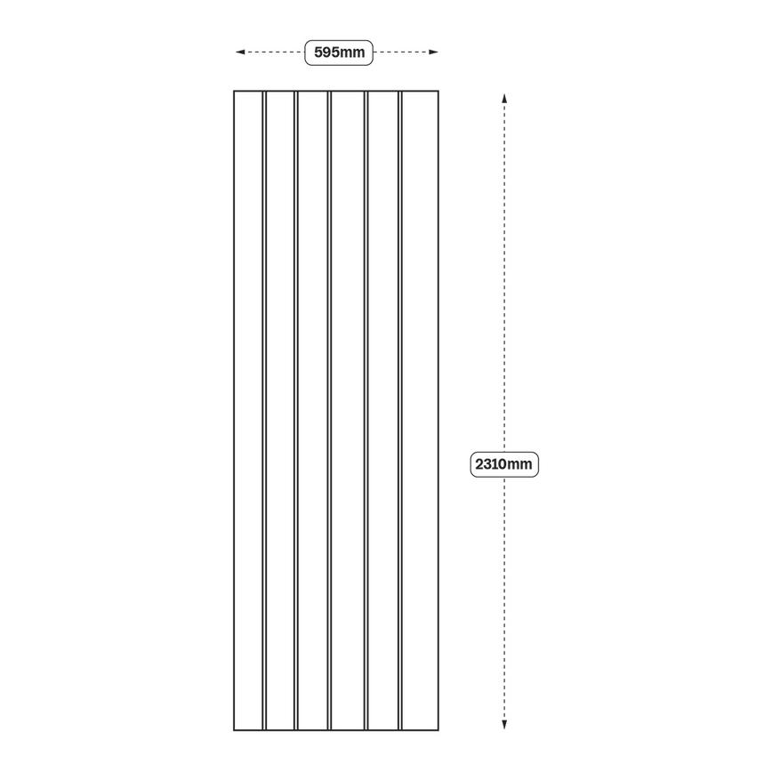 Tongue and Groove Tall Tower Decor End (XX88) Line Drawing