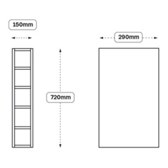 Full Height Wine Rack (XX02/14) Line Drawing
