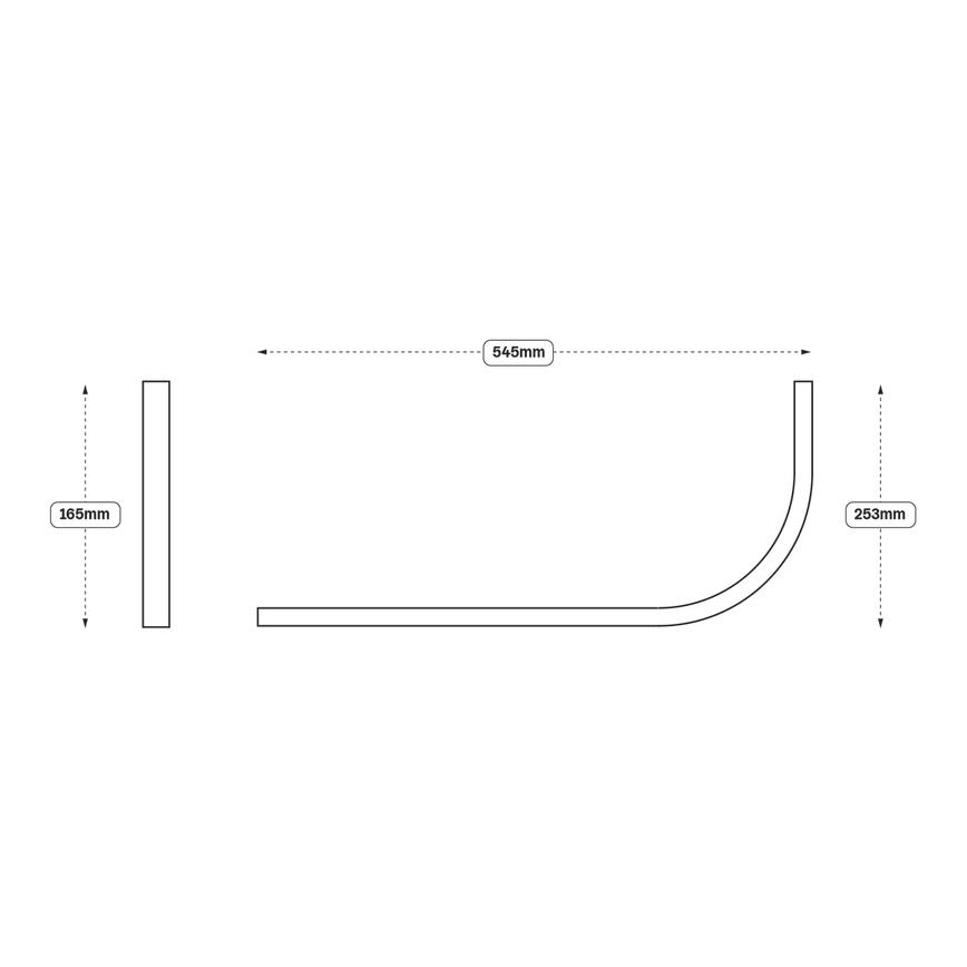 Curved Plinth (XX91) Line Drawing
