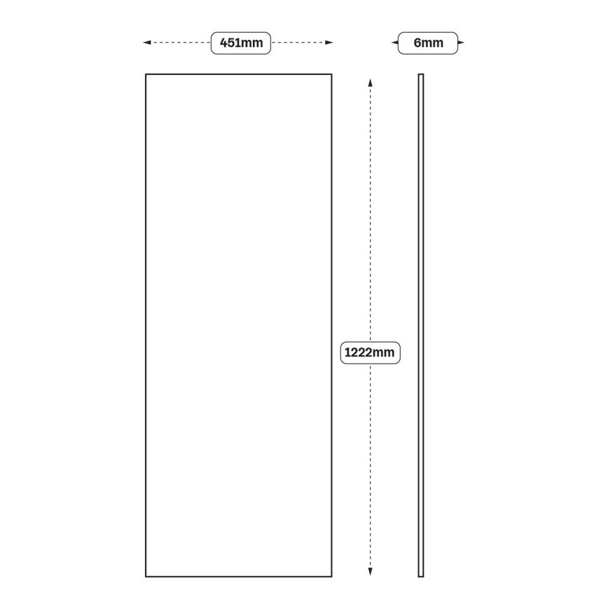 Blanking Panel (RKC0601) Line Drawing