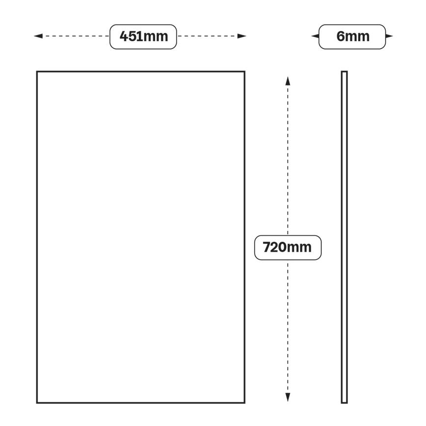 Blanking Panel (RKC0600) Line Drawing