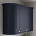 Navy Curved Cabinet Cornice Return Classic Profile fitted with wall cabinet
