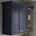 Chilcomb Navy Classic Profile Cornice fitted with wall cabinet