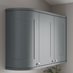 Dusk Blue Curved Cabinet Cornice/Pelmet Return Square Profile fitted with wall cabinet