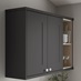 Charcoal Square Profile Cornice/Pelmet with wall cabinet
