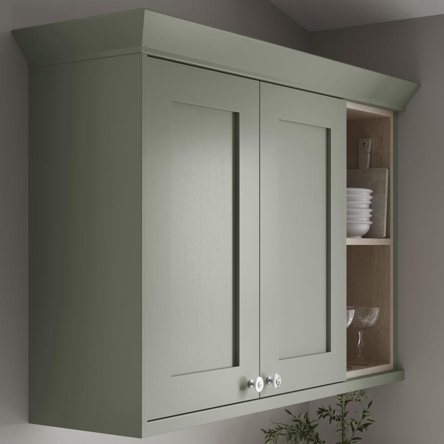 Reed Green Classic Profile Cornice with wall cabinet with wall cabinet