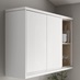 Gloss White Cornice/Pelmet Square Profile with wall cabinet