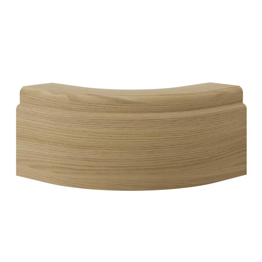 Grain Oak 332mm x 180mm x 332mm Decorative Curved Plinth