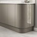 Clerkenwell Gloss Sand Grey 563mm x 165mm x 18mm Curved Plinth