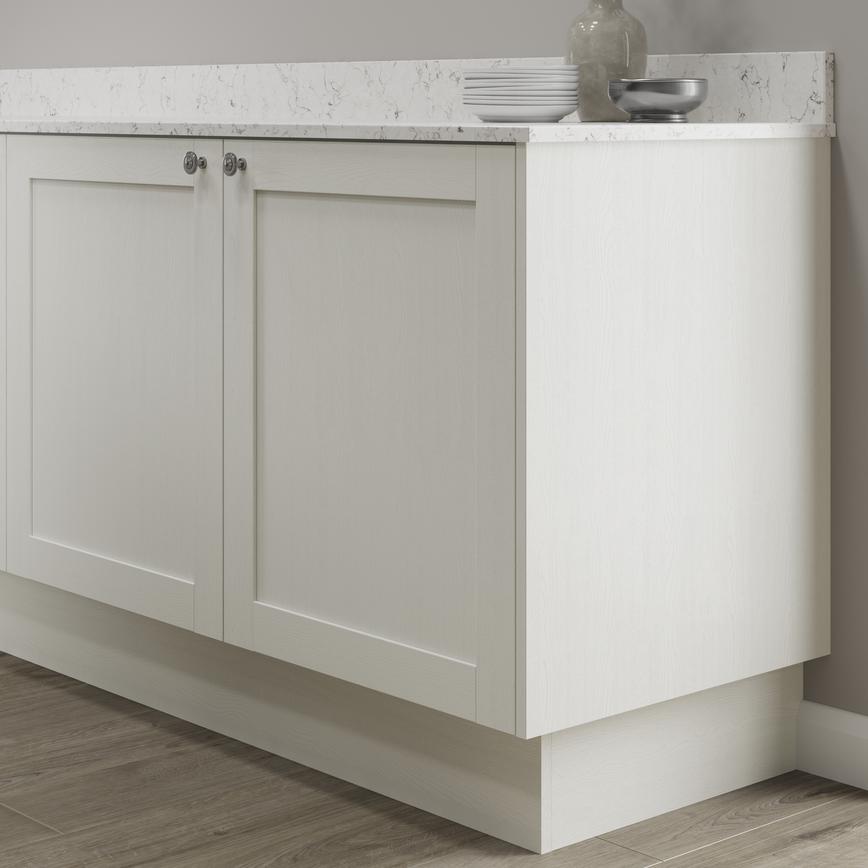 Grained Antique White MFC Continuous Plinth 15mm