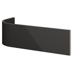 Gloss Charcoal 563mm x 18mm Curved Plinth