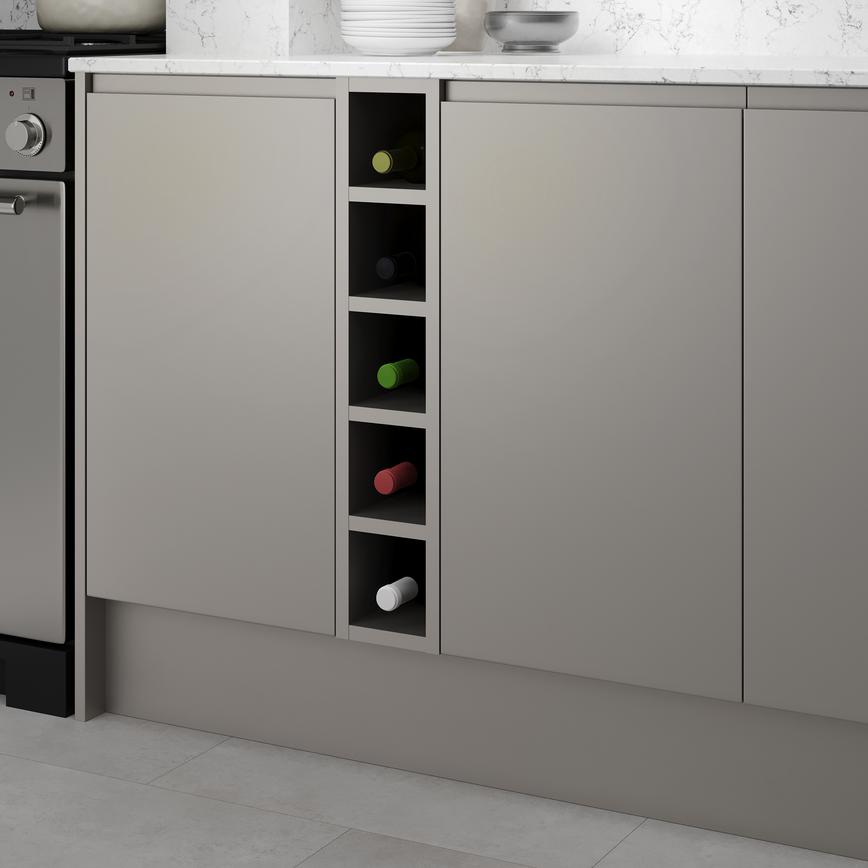 Matt Metallic Titanium 150 Wine Rack