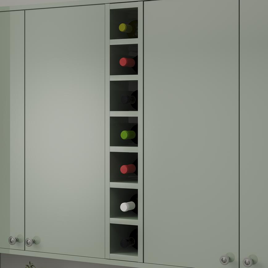 Clerkenwell Gloss Reed Green 900mm x 150mm Wine Rack