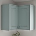 Grained Seafoam Wall Corner Fillet Shown with Corner Wall Cabinets
