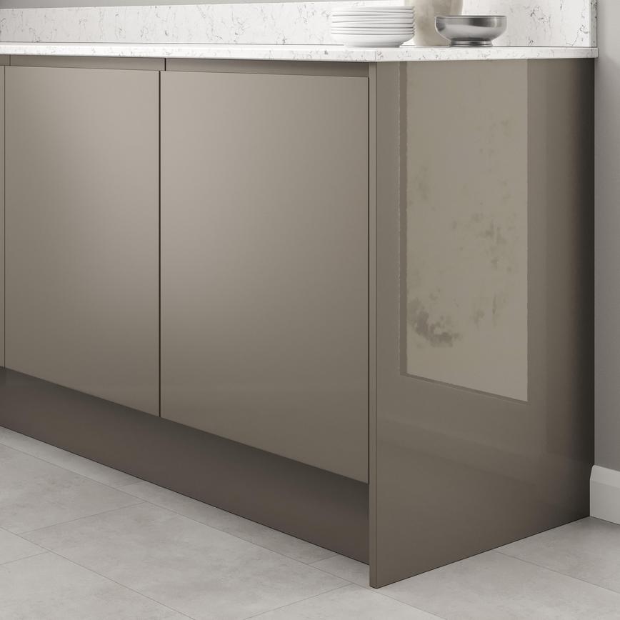 Clerkenwell Gloss Sand Grey 910mm x 595mm x 16mm End Panel