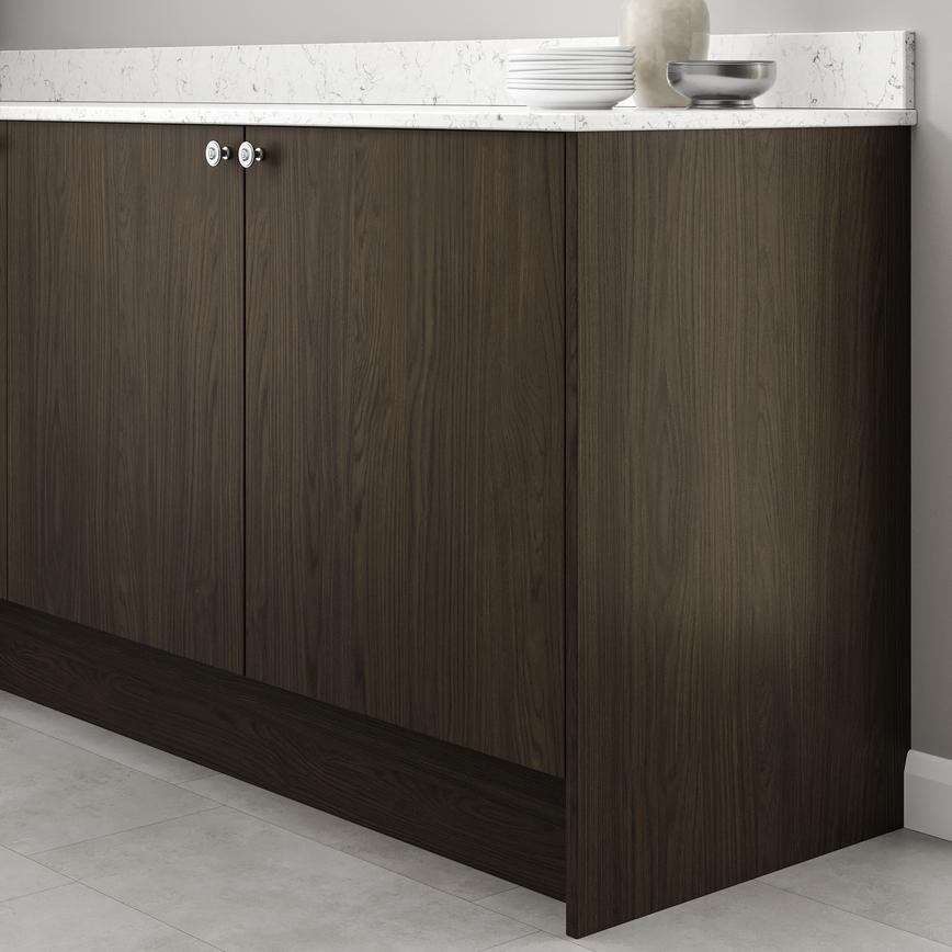 Hockley Textured Dark Oak 940mm x 595mm x 16mm End Panel