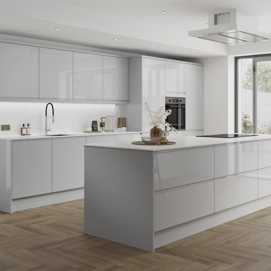 Gloss Dove Grey 16mm End Panel