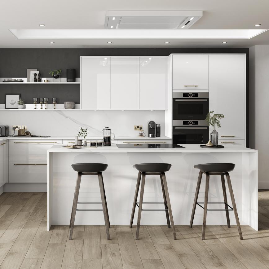 Hockley Mirror Gloss White 16mm End Panel