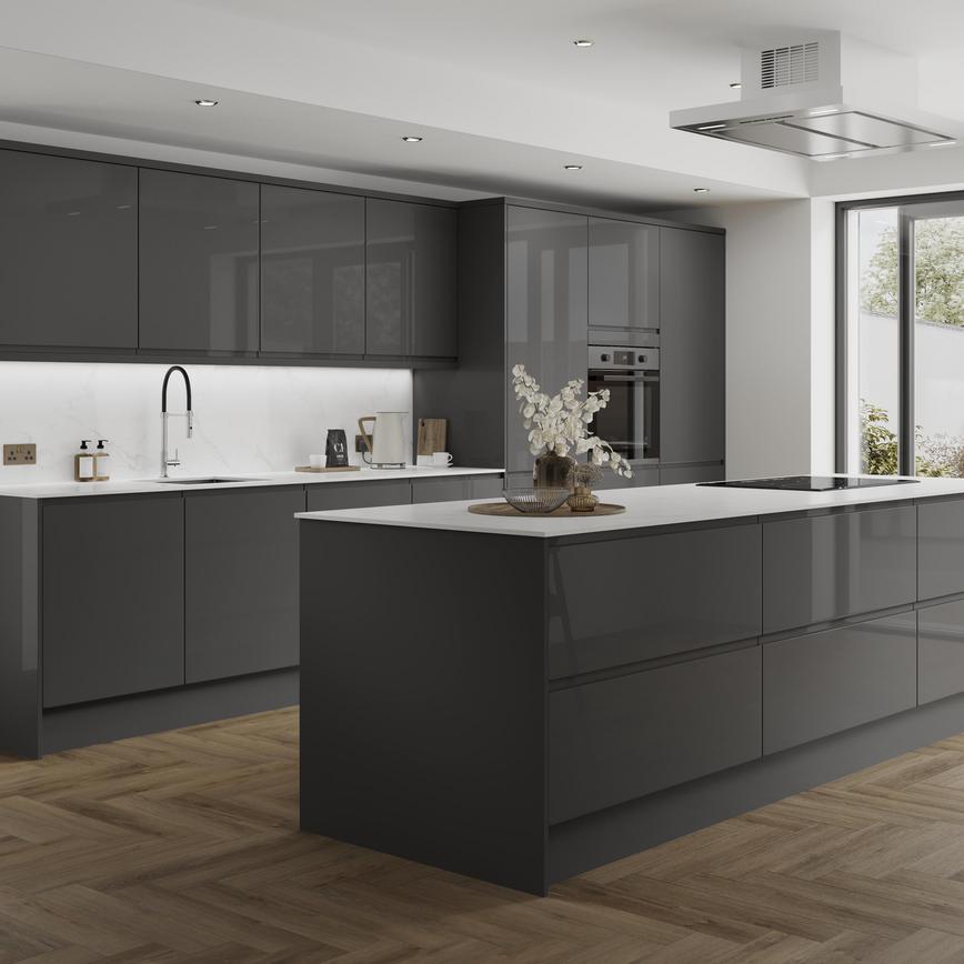 Clerkenwell Gloss Charcoal 16mm End Panel