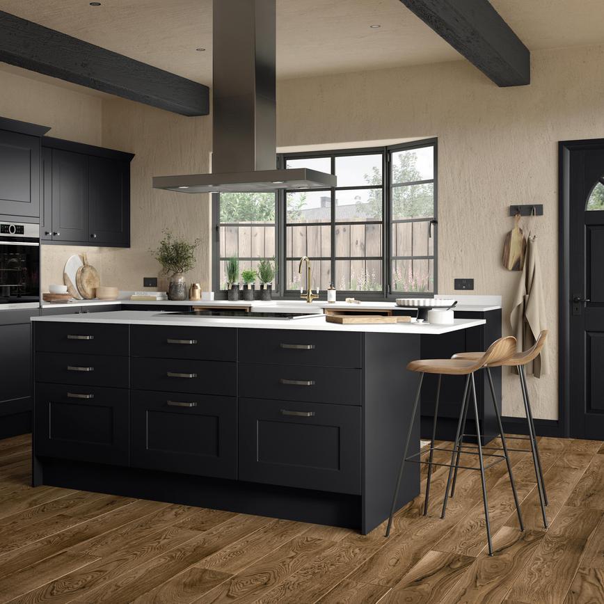 Matt Charcoal 910mm x 2400mm x 18mm Breakfast Bar Panel