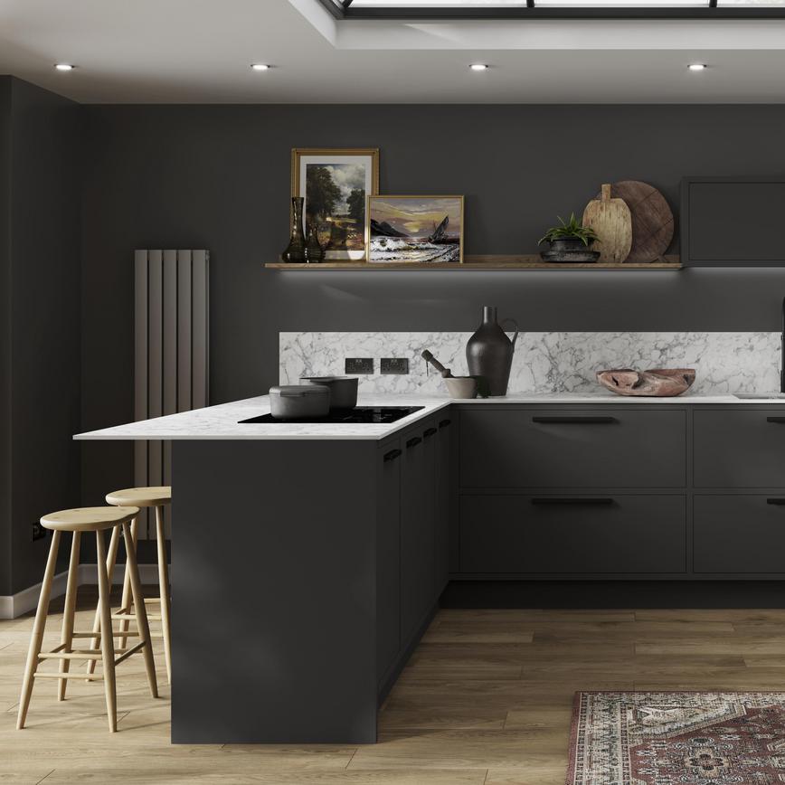 Hockley Super Matt Charcoal 940mm x 2400mm x 16mm Breakfast Bar Panel