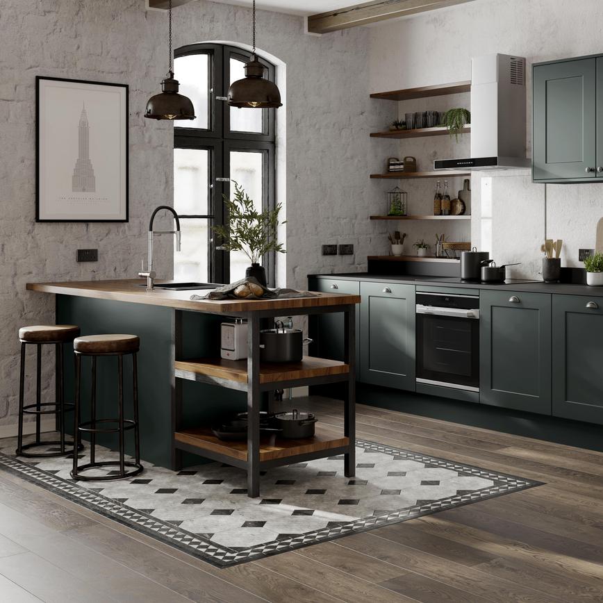 Chelford Matt Fir Green 910mm x 2400mm x 18mm Breakfast Bar Panel