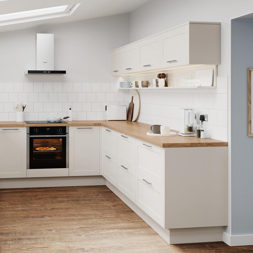 Allendale Grain Antique White 752mm x 310mm x 18mm End Panel