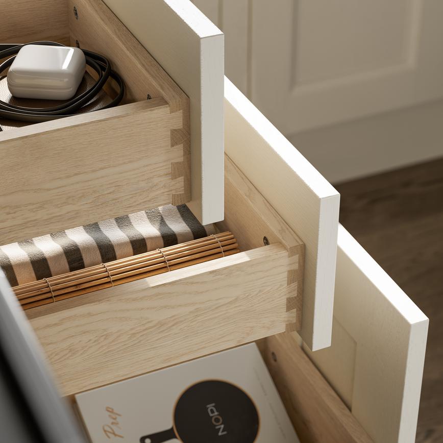 Natural Oak Veneered 300mm Ready Assembled Drawers