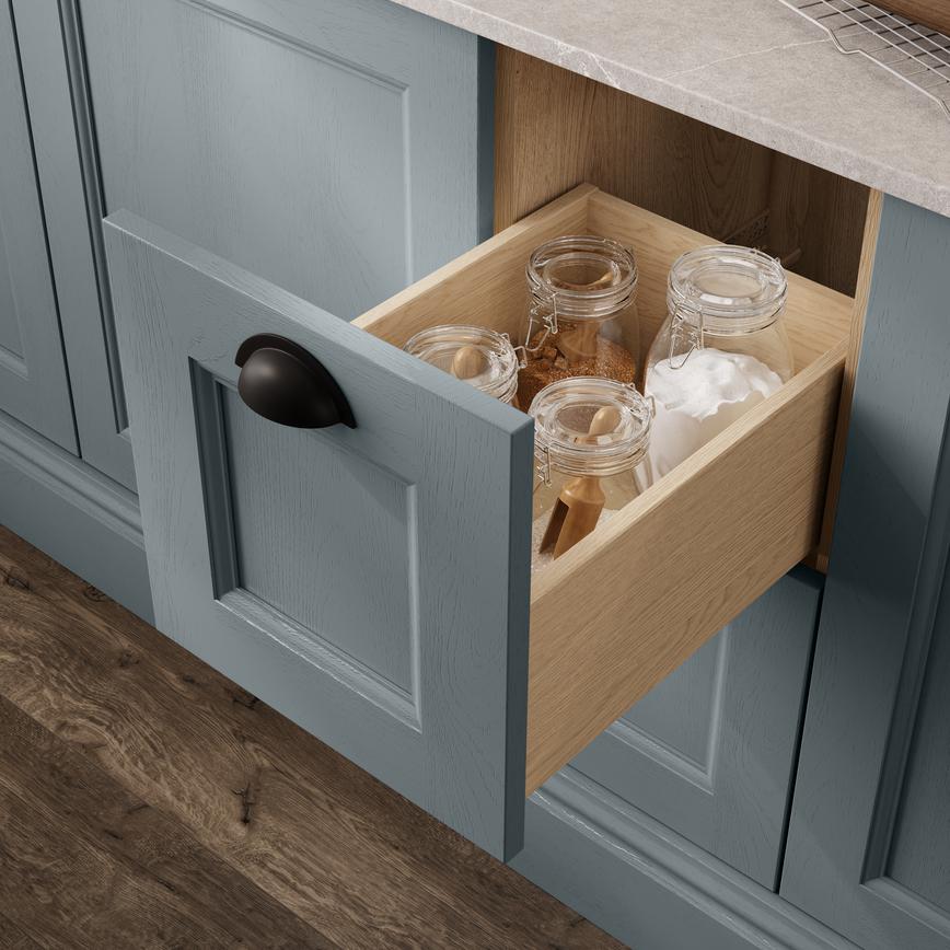 Natural Oak Veneered 350mm Ready Assembled Pan Drawer