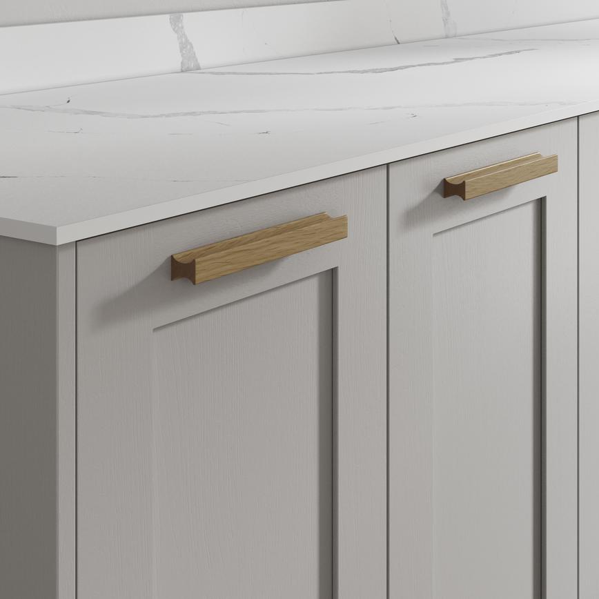 Reed Lacquered Oak Mounted Trim Bar Cupboard Handle 200mm