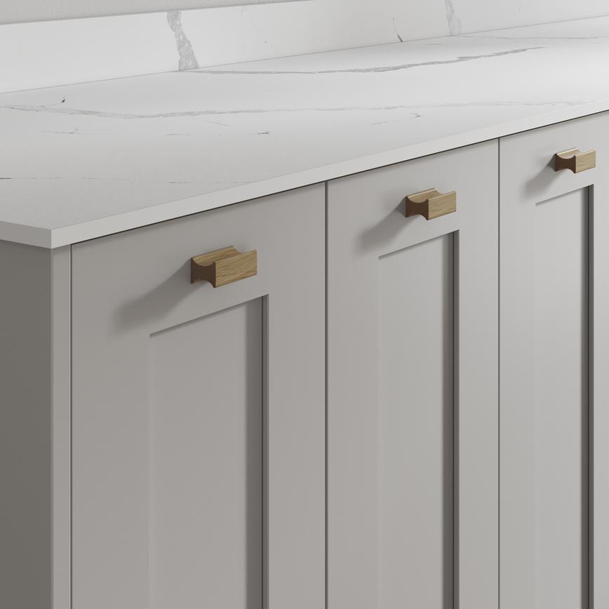 Reed Lacquered Oak Mounted Trim Bar Cupboard Handle 50mm